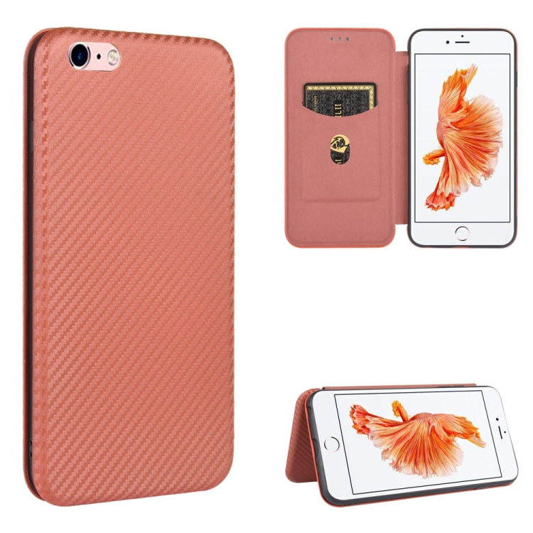 Carbon Fiber Texture Magnetic Horizontal Flip TPU + PC + PU Leather Case with Card Slot, For iPhone 11 Pro, For iPhone 6 / 6s, For iPhone 6 Plus / 6s Plus, For iPhone 11 Pro Max