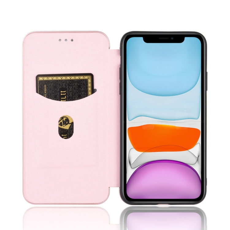 Magnetische Horizontal-Flip-Hülle aus TPU + PC + PU-Leder mit Kohlefaserstruktur und Kartensteckplatz, für iPhone 12/12 Pro, für iPhone 12 Pro Max, für iPhone 7/8/SE 2020/SE 2022, für iPhone 7 Plus/8 Plus, für iPhone XR, für iPhone XS Max