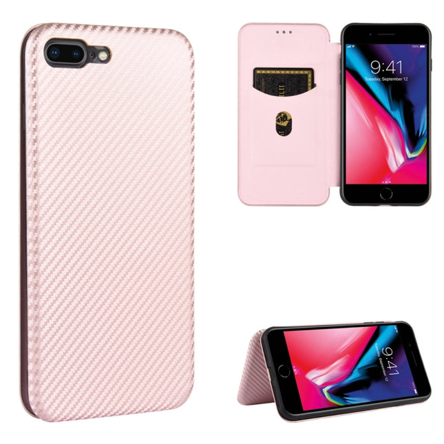Magnetische Horizontal-Flip-Hülle aus TPU + PC + PU-Leder mit Kohlefaserstruktur und Kartensteckplatz für das iPhone X / XS