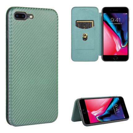 Magnetische Horizontal-Flip-Hülle aus TPU + PC + PU-Leder mit Kohlefaserstruktur und Kartensteckplatz für das iPhone X / XS