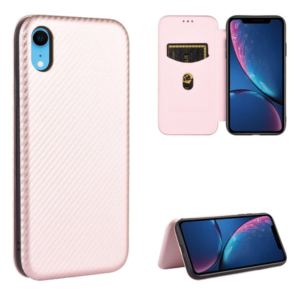 Magnetische Horizontal-Flip-Hülle aus TPU + PC + PU-Leder mit Kohlefaserstruktur und Kartensteckplatz für das iPhone X / XS