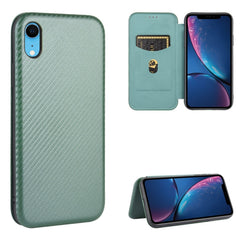 Carbon Fiber Texture Magnetic Horizontal Flip TPU + PC + PU Leather Case with Card Slot, For iPhone 12 / 12 Pro, For iPhone 12 Pro Max, For iPhone 7 / 8 / SE 2020 / SE 2022, For iPhone 7 Plus / 8 Plus, For iPhone XR, For iPhone XS Max