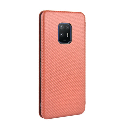 Carbon Fiber Texture Magnetic Horizontal Flip TPU + PC + PU Leather Case with Card Slot, For Fujitsu Arrows 5G (F-51A), For Fujitsu Arrows Be4 (F-41A), For Fujitsu Arrows RX (Arrows M05), For Fujitsu Arrows U / 801FJ / Arrows J