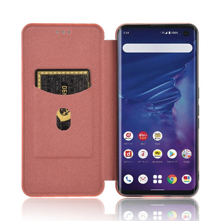 Carbon Fiber Texture Magnetic Horizontal Flip TPU + PC + PU Leather Case with Card Slot, For Fujitsu Arrows 5G (F-51A), For Fujitsu Arrows Be4 (F-41A), For Fujitsu Arrows RX (Arrows M05), For Fujitsu Arrows U / 801FJ / Arrows J