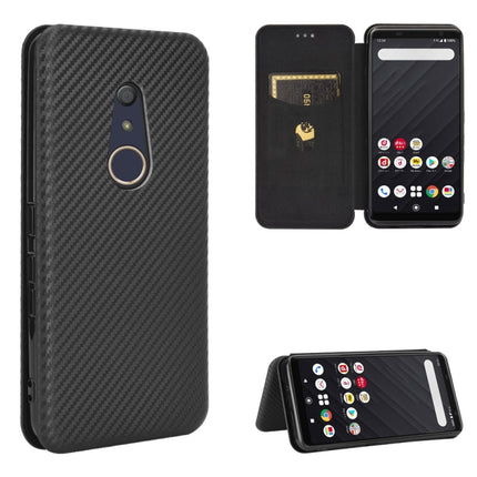 Carbon Fiber Texture Magnetic Horizontal Flip TPU + PC + PU Leather Case with Card Slot, For Fujitsu Arrows 5G (F-51A), For Fujitsu Arrows Be4 (F-41A), For Fujitsu Arrows RX (Arrows M05), For Fujitsu Arrows U / 801FJ / Arrows J