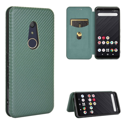 Carbon Fiber Texture Magnetic Horizontal Flip TPU + PC + PU Leather Case with Card Slot, For Fujitsu Arrows 5G (F-51A), For Fujitsu Arrows Be4 (F-41A), For Fujitsu Arrows RX (Arrows M05), For Fujitsu Arrows U / 801FJ / Arrows J