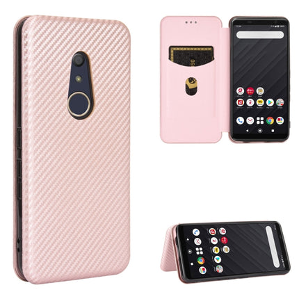 Carbon Fiber Texture Magnetic Horizontal Flip TPU + PC + PU Leather Case with Card Slot, For Fujitsu Arrows 5G (F-51A), For Fujitsu Arrows Be4 (F-41A), For Fujitsu Arrows RX (Arrows M05), For Fujitsu Arrows U / 801FJ / Arrows J