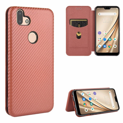Carbon Fiber Texture Magnetic Horizontal Flip TPU + PC + PU Leather Case with Card Slot, For Fujitsu Arrows 5G (F-51A), For Fujitsu Arrows Be4 (F-41A), For Fujitsu Arrows RX (Arrows M05), For Fujitsu Arrows U / 801FJ / Arrows J
