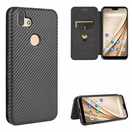 Carbon Fiber Texture Magnetic Horizontal Flip TPU + PC + PU Leather Case with Card Slot, For Fujitsu Arrows 5G (F-51A), For Fujitsu Arrows Be4 (F-41A), For Fujitsu Arrows RX (Arrows M05), For Fujitsu Arrows U / 801FJ / Arrows J