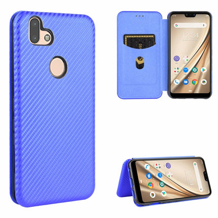 Carbon Fiber Texture Magnetic Horizontal Flip TPU + PC + PU Leather Case with Card Slot, For Fujitsu Arrows 5G (F-51A), For Fujitsu Arrows Be4 (F-41A), For Fujitsu Arrows RX (Arrows M05), For Fujitsu Arrows U / 801FJ / Arrows J