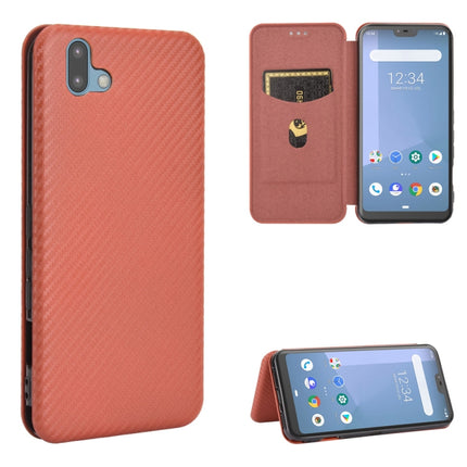 Carbon Fiber Texture Magnetic Horizontal Flip TPU + PC + PU Leather Case with Card Slot, For Fujitsu Arrows 5G (F-51A), For Fujitsu Arrows Be4 (F-41A), For Fujitsu Arrows RX (Arrows M05), For Fujitsu Arrows U / 801FJ / Arrows J