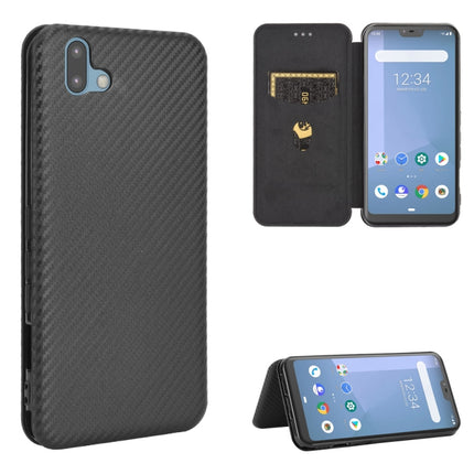 Carbon Fiber Texture Magnetic Horizontal Flip TPU + PC + PU Leather Case with Card Slot, For Fujitsu Arrows 5G (F-51A), For Fujitsu Arrows Be4 (F-41A), For Fujitsu Arrows RX (Arrows M05), For Fujitsu Arrows U / 801FJ / Arrows J