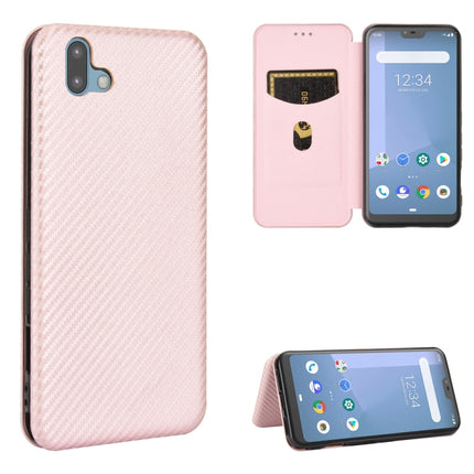 Carbon Fiber Texture Magnetic Horizontal Flip TPU + PC + PU Leather Case with Card Slot, For Fujitsu Arrows 5G (F-51A), For Fujitsu Arrows Be4 (F-41A), For Fujitsu Arrows RX (Arrows M05), For Fujitsu Arrows U / 801FJ / Arrows J