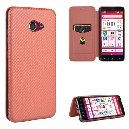 Carbon Fiber Texture Magnetic Horizontal Flip TPU + PC + PU Leather Case with Card Slot, For Kyocera Basio 4 KYV47, For Kyocera DIGNO BX, For Kyocera Katan Sumaho 2 (A001KC), For Rakuten mini