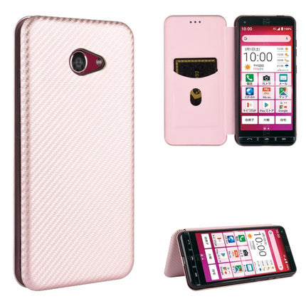 Carbon Fiber Texture Magnetic Horizontal Flip TPU + PC + PU Leather Case with Card Slot, For Kyocera Basio 4 KYV47, For Kyocera DIGNO BX, For Kyocera Katan Sumaho 2 (A001KC), For Rakuten mini