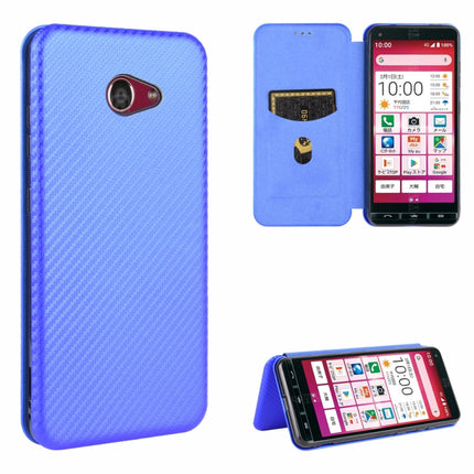 Carbon Fiber Texture Magnetic Horizontal Flip TPU + PC + PU Leather Case with Card Slot, For Kyocera Basio 4 KYV47, For Kyocera DIGNO BX, For Kyocera Katan Sumaho 2 (A001KC), For Rakuten mini