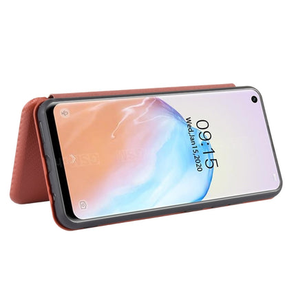 Carbon Fiber Texture Magnetic Horizontal Flip TPU + PC + PU Leather Case with Card Slot, For Oukitel C18 Pro, For Oukitel C17 / C17 Pro, For Sharp Aquos R5G, For Sharp Aquos Sense3 Plus SH-RM11