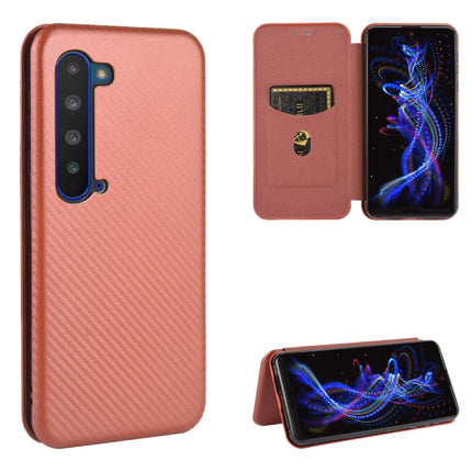 Carbon Fiber Texture Magnetic Horizontal Flip TPU + PC + PU Leather Case with Card Slot, For Oukitel C18 Pro, For Oukitel C17 / C17 Pro, For Sharp Aquos R5G, For Sharp Aquos Sense3 Plus SH-RM11