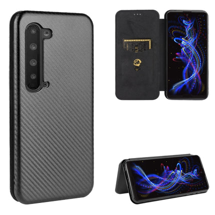 Carbon Fiber Texture Magnetic Horizontal Flip TPU + PC + PU Leather Case with Card Slot, For Oukitel C18 Pro, For Oukitel C17 / C17 Pro, For Sharp Aquos R5G, For Sharp Aquos Sense3 Plus SH-RM11