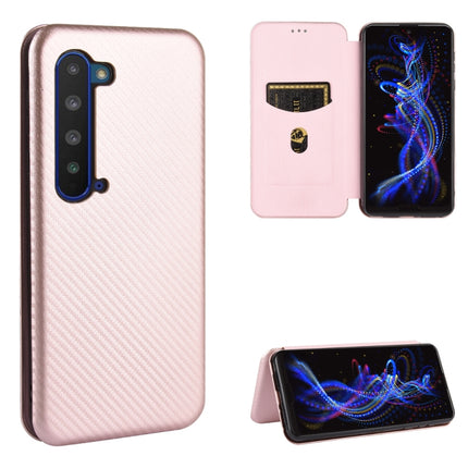 Carbon Fiber Texture Magnetic Horizontal Flip TPU + PC + PU Leather Case with Card Slot, For Oukitel C18 Pro, For Oukitel C17 / C17 Pro, For Sharp Aquos R5G, For Sharp Aquos Sense3 Plus SH-RM11