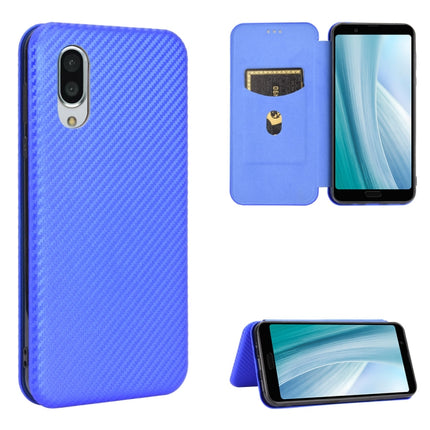 Carbon Fiber Texture Magnetic Horizontal Flip TPU + PC + PU Leather Case with Card Slot, For Oukitel C18 Pro, For Oukitel C17 / C17 Pro, For Sharp Aquos R5G, For Sharp Aquos Sense3 Plus SH-RM11