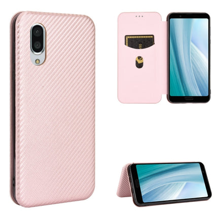 Carbon Fiber Texture Magnetic Horizontal Flip TPU + PC + PU Leather Case with Card Slot, For Oukitel C18 Pro, For Oukitel C17 / C17 Pro, For Sharp Aquos R5G, For Sharp Aquos Sense3 Plus SH-RM11