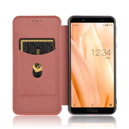 Carbon Fiber Texture Magnetic Horizontal Flip TPU + PC + PU Leather Case with Card Slot, For Sharp Aquos Sense 3 Lite, For UMIDIGI A3S, For UMIDIGI A3X, For UMIDIGI A7 Pro