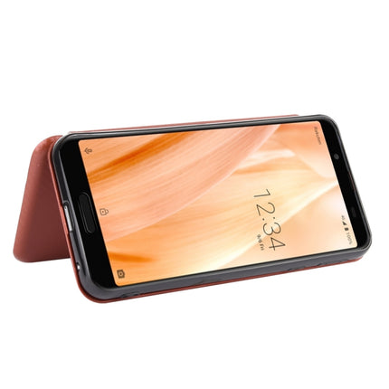 Carbon Fiber Texture Magnetic Horizontal Flip TPU + PC + PU Leather Case with Card Slot, For Sharp Aquos Sense 3 Lite, For UMIDIGI A3S, For UMIDIGI A3X, For UMIDIGI A7 Pro