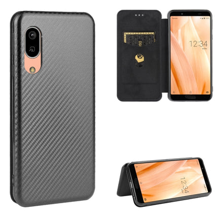 Carbon Fiber Texture Magnetic Horizontal Flip TPU + PC + PU Leather Case with Card Slot, For Sharp Aquos Sense 3 Lite, For UMIDIGI A3S, For UMIDIGI A3X, For UMIDIGI A7 Pro