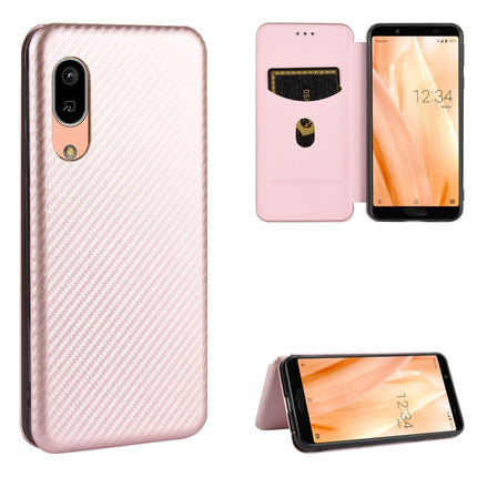Carbon Fiber Texture Magnetic Horizontal Flip TPU + PC + PU Leather Case with Card Slot, For Sharp Aquos Sense 3 Lite, For UMIDIGI A3S, For UMIDIGI A3X, For UMIDIGI A7 Pro