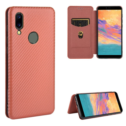 Carbon Fiber Texture Magnetic Horizontal Flip TPU + PC + PU Leather Case with Card Slot, For Sharp Aquos Sense 3 Lite, For UMIDIGI A3S, For UMIDIGI A3X, For UMIDIGI A7 Pro