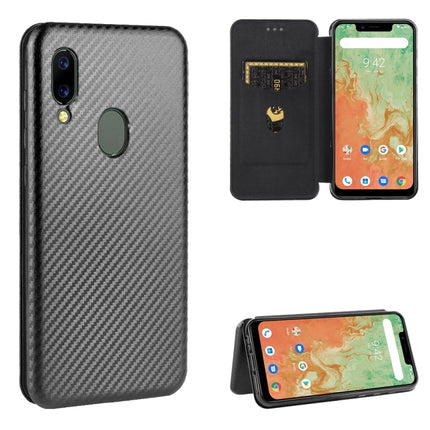 Carbon Fiber Texture Magnetic Horizontal Flip TPU + PC + PU Leather Case with Card Slot, For Sharp Aquos Sense 3 Lite, For UMIDIGI A3S, For UMIDIGI A3X, For UMIDIGI A7 Pro