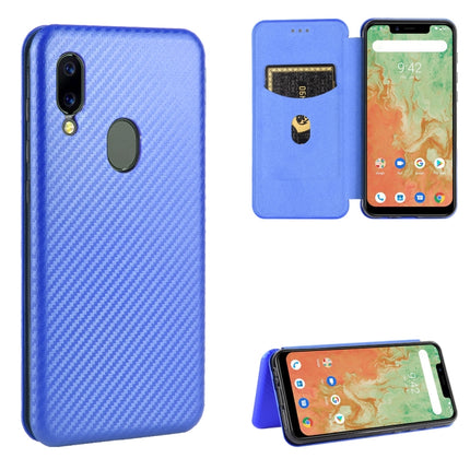 Carbon Fiber Texture Magnetic Horizontal Flip TPU + PC + PU Leather Case with Card Slot, For Sharp Aquos Sense 3 Lite, For UMIDIGI A3S, For UMIDIGI A3X, For UMIDIGI A7 Pro