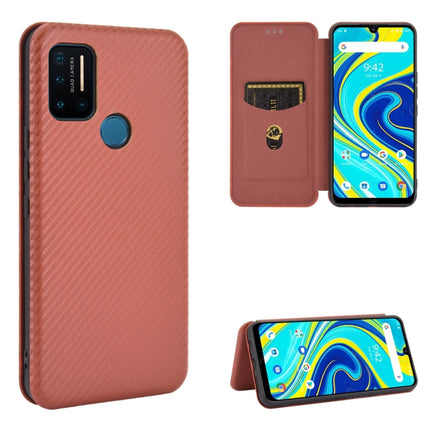 Carbon Fiber Texture Magnetic Horizontal Flip TPU + PC + PU Leather Case with Card Slot, For Sharp Aquos Sense 3 Lite, For UMIDIGI A3S, For UMIDIGI A3X, For UMIDIGI A7 Pro