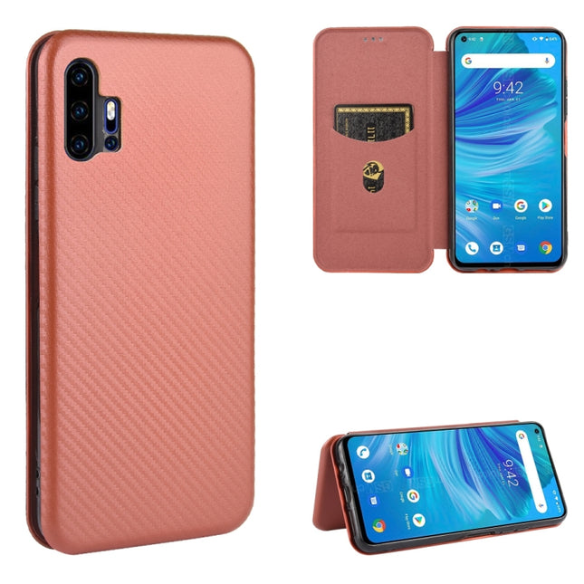Carbon Fiber Texture Magnetic Horizontal Flip TPU + PC + PU Leather Case with Card Slot, For UMIDIGI F2, For UMIDIGI Power 3, For UMIDIGI S5 Pro