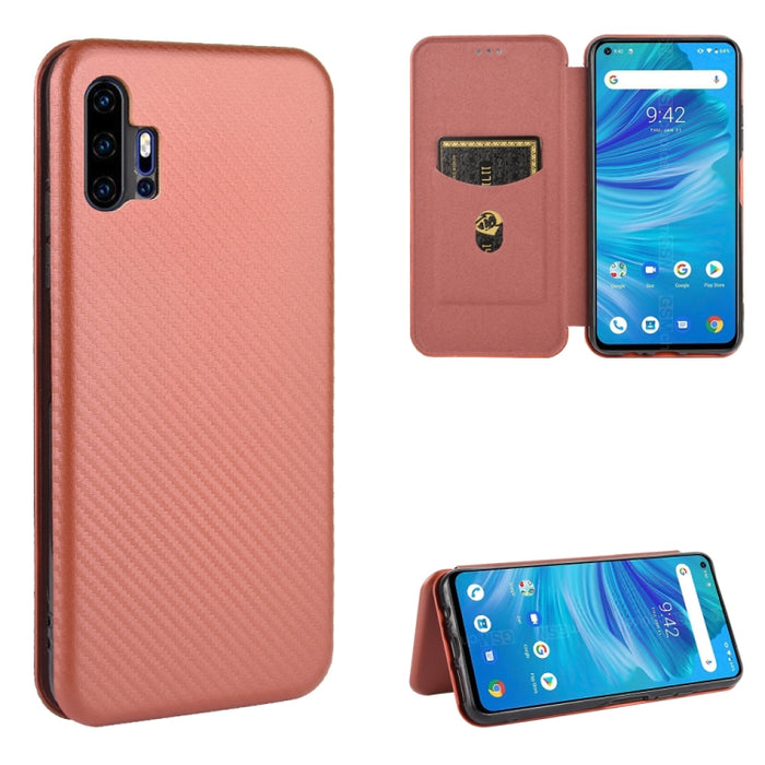 Carbon Fiber Texture Magnetic Horizontal Flip TPU + PC + PU Leather Case with Card Slot, For UMIDIGI F2, For UMIDIGI Power 3, For UMIDIGI S5 Pro