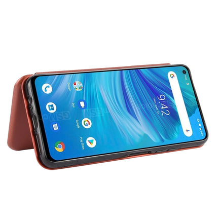 Carbon Fiber Texture Magnetic Horizontal Flip TPU + PC + PU Leather Case with Card Slot, For UMIDIGI F2, For UMIDIGI Power 3, For UMIDIGI S5 Pro