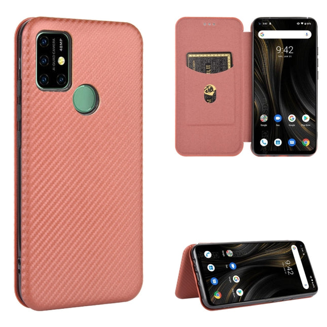 Carbon Fiber Texture Magnetic Horizontal Flip TPU + PC + PU Leather Case with Card Slot, For UMIDIGI F2, For UMIDIGI Power 3, For UMIDIGI S5 Pro