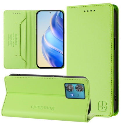 RC01 Dual-Folded Magnetic Suction RFID Leather Phone Case, For Motorola Edge 40 / Edge 2023 US, For Motorola Edge 40 Neo, For Motorola Edge+ 2023 / Edge 40 Pro