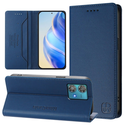 RC01 Dual-Folded Magnetic Suction RFID Leather Phone Case, For Motorola Edge 40 / Edge 2023 US, For Motorola Edge 40 Neo, For Motorola Edge+ 2023 / Edge 40 Pro