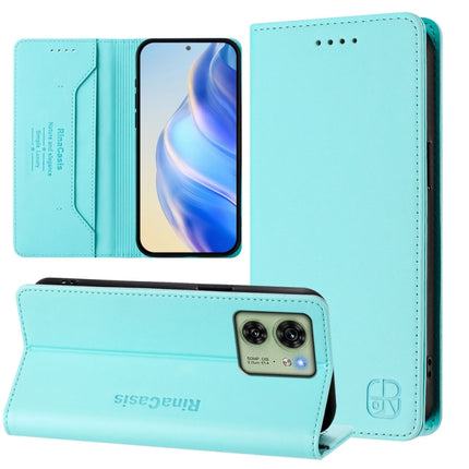 RC01 Dual-Folded Magnetic Suction RFID Leather Phone Case, For Motorola Edge 40 / Edge 2023 US, For Motorola Edge 40 Neo, For Motorola Edge+ 2023 / Edge 40 Pro