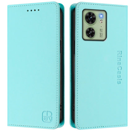 RC01 Dual-Folded Magnetic Suction RFID Leather Phone Case, For Motorola Edge 40 / Edge 2023 US, For Motorola Edge 40 Neo, For Motorola Edge+ 2023 / Edge 40 Pro