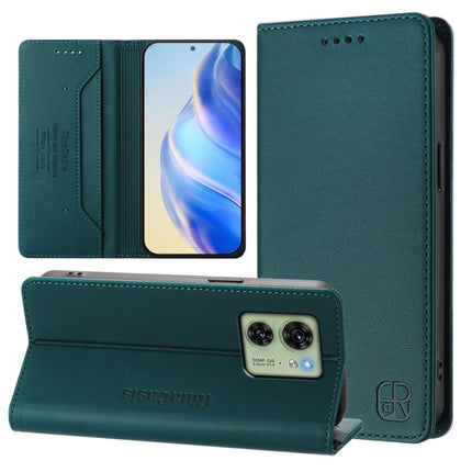 RC01 Dual-Folded Magnetic Suction RFID Leather Phone Case, For Motorola Edge 40 / Edge 2023 US, For Motorola Edge 40 Neo, For Motorola Edge+ 2023 / Edge 40 Pro