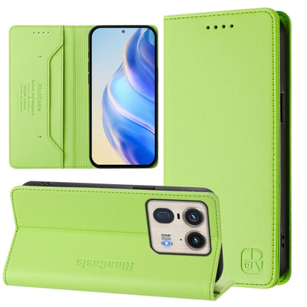 RC01 Dual-Folded Magnetic Suction RFID Leather Phone Case, For Motorola Edge 50 Ultra / X50 Ultra, For Motorola Edge 50 Pro, For Motorola Edge 50 Fusion