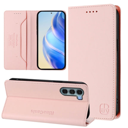 RC01 Dual-Folded Magnetic Suction RFID Leather Phone Case, For Motorola Edge 30 Pro / Edge X30, For Motorola Edge S30 / Moto G200 5G