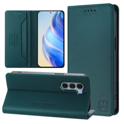 RC01 Dual-Folded Magnetic Suction RFID Leather Phone Case, For Motorola Edge 30 Pro / Edge X30, For Motorola Edge S30 / Moto G200 5G