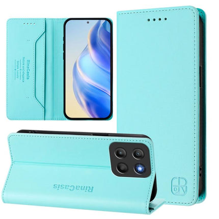 RC01 Dual-Folded Magnetic Suction RFID Leather Phone Case, For Motorola Moto G15, For Motorola Edge 50 Global, For Motorola Edge 5G 2024