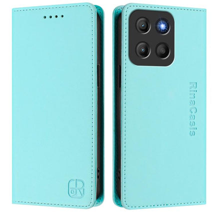 RC01 Dual-Folded Magnetic Suction RFID Leather Phone Case, For Motorola Moto G15, For Motorola Edge 50 Global, For Motorola Edge 5G 2024