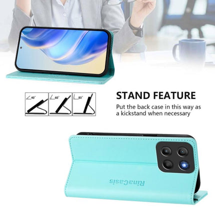 RC01 Dual-Folded Magnetic Suction RFID Leather Phone Case, For Motorola Moto G15, For Motorola Edge 50 Global, For Motorola Edge 5G 2024