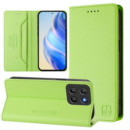 RC01 Dual-Folded Magnetic Suction RFID Leather Phone Case, For Motorola Moto G15, For Motorola Edge 50 Global, For Motorola Edge 5G 2024